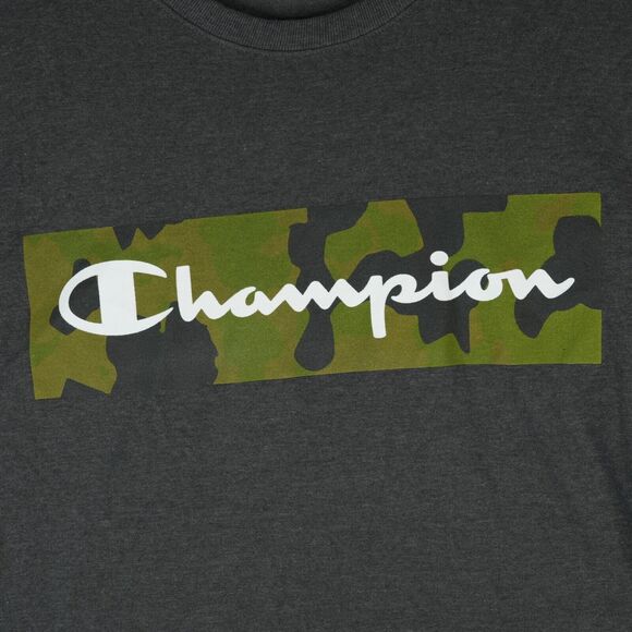 Champion T-Shirt Mens XL Camo Block Gray Green Short Sleeve Graphic Tee New - Picture 4 of 9
